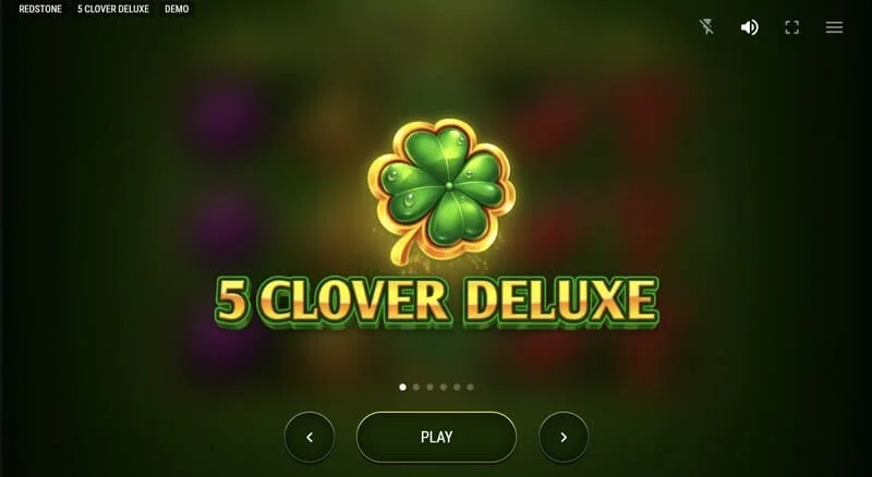 5 Clover Deluxe - pangunahing menu